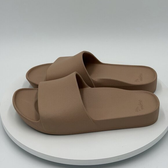 Archie’s Support Slides Unisex Size Mens 8 Womens 9 Tan Slip On Comfort Sandals - Picture 1 of 7
